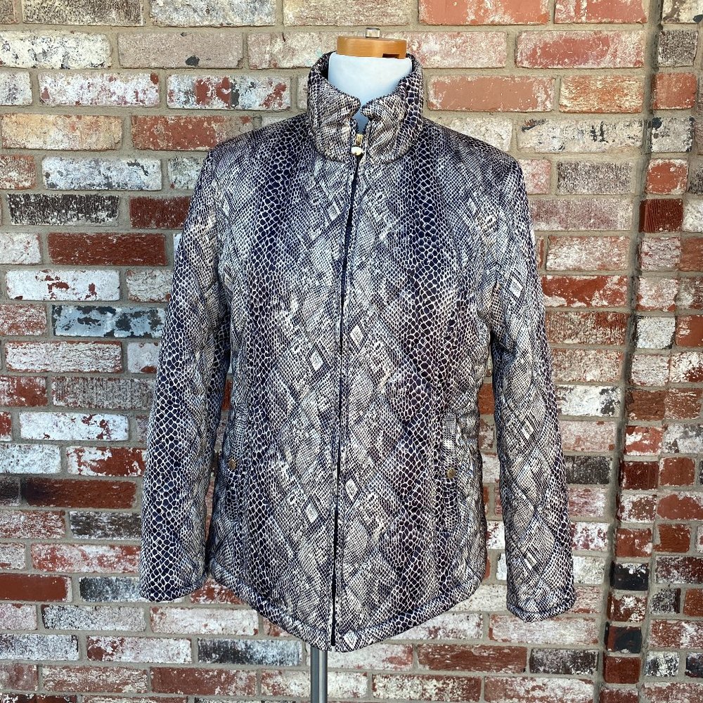 E Sprit Snake Print Coat